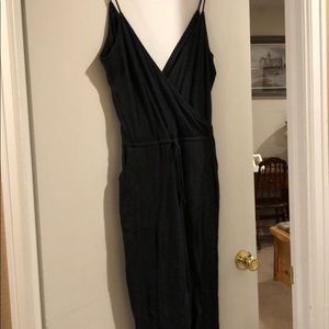 TRIBLEND CROSS OVER DRAWSTRING JUMPSUIT